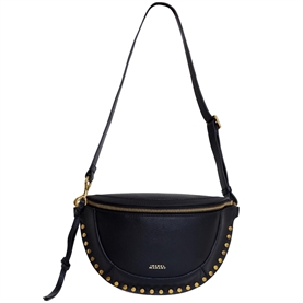 Isabel Marant Skano Leather Belt Bag, Sort   